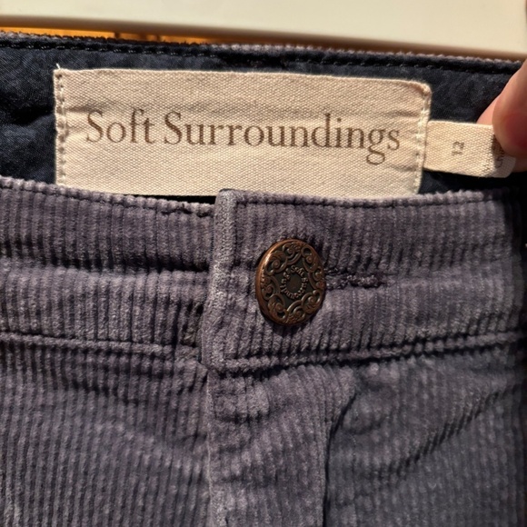 Soft Surrounding Straight Leg Corduroys in Gray Size 12 - Picture 4 of 6